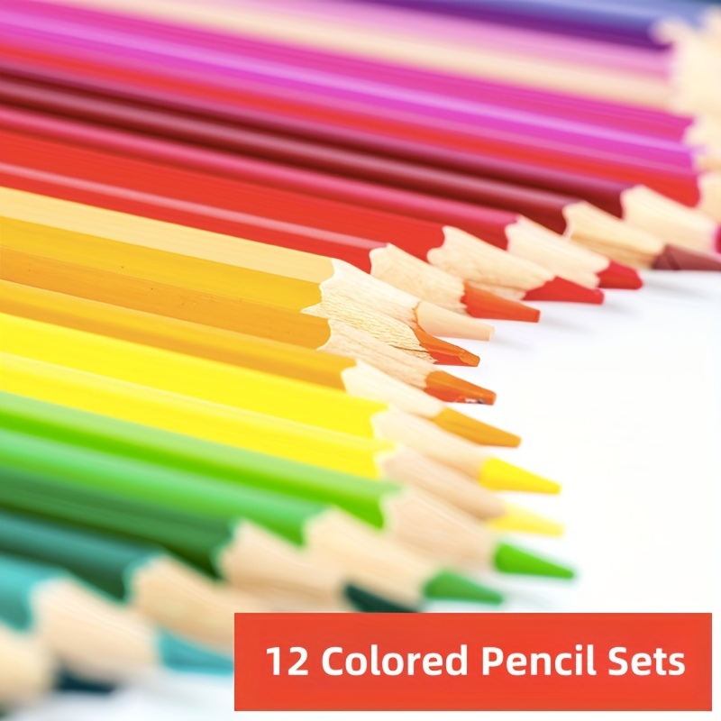 

12 Color Colored Pencils - New Elite - Adult Coloring Books & Beginner Painting Supplies - Bezekin