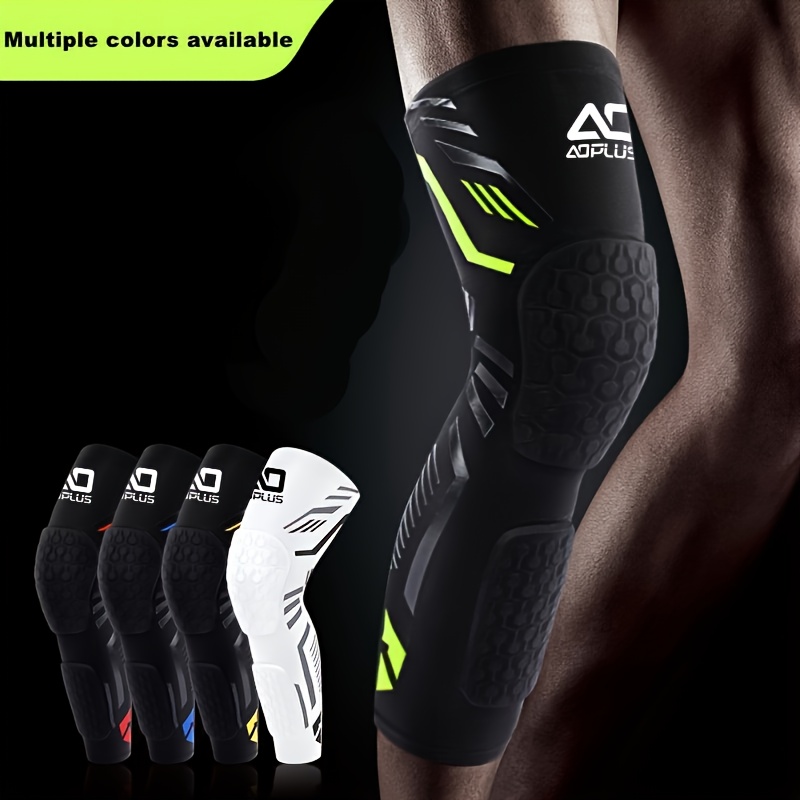 1pc/2pcs Sports Knee Pads, Pressure Breathable Leg Pads, with Honeycomb Pads, Anti Slip Strips, Patella Fixed Leg Guards, Suitable for Outdoor Sports, Basketball, Cycling, Football, Rugby, Running