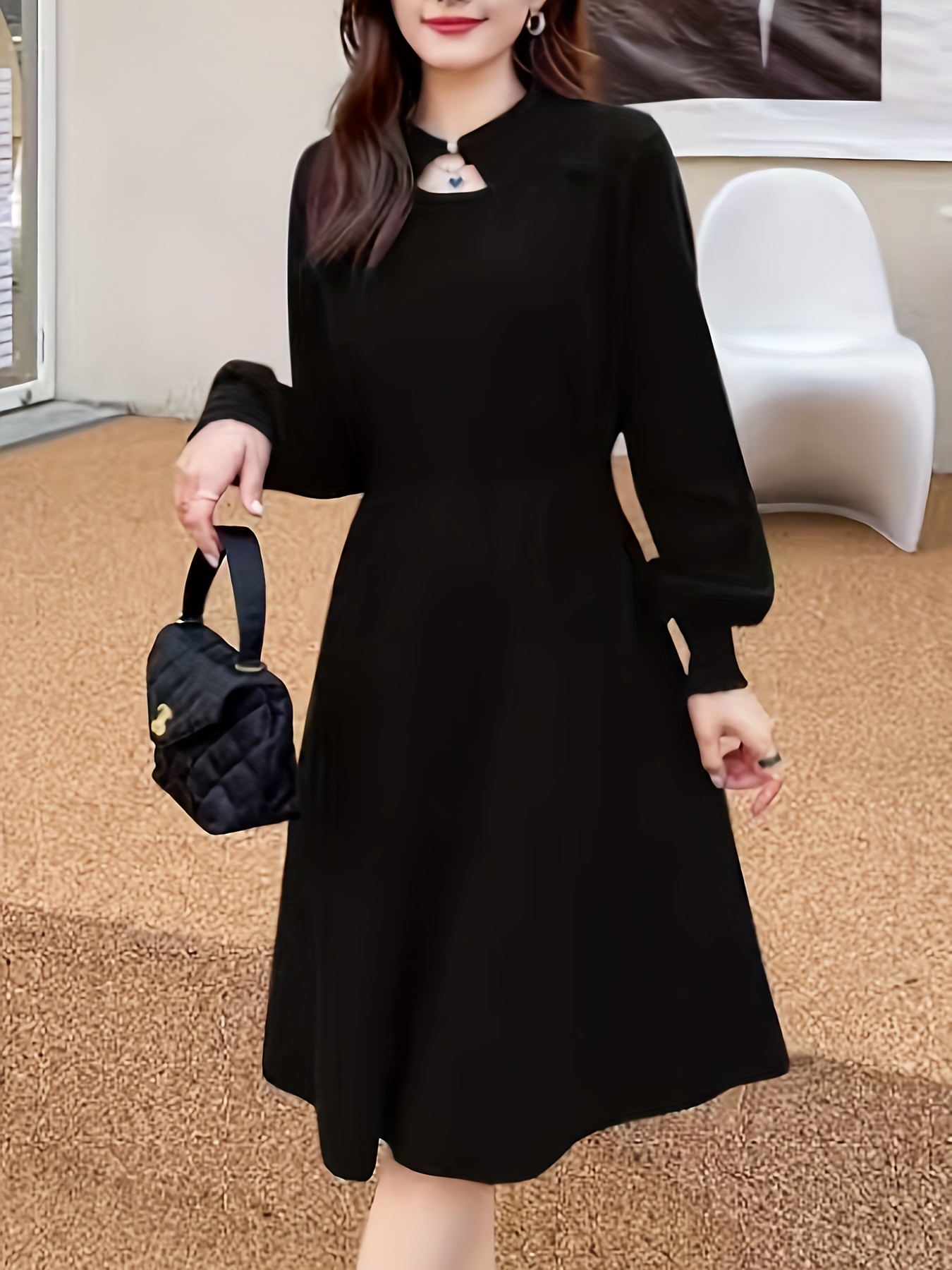 plus size new stylish plus size midi length sweater dress - Temu South  Africa