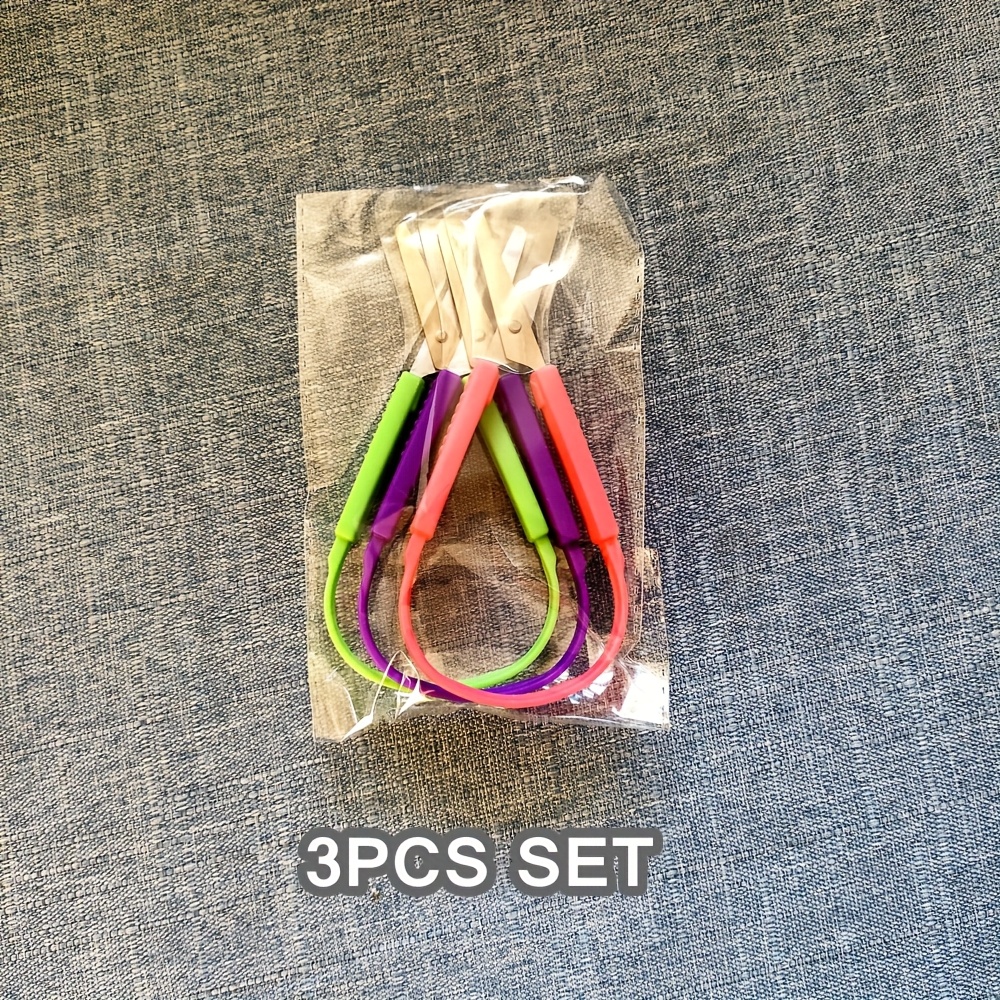 3pcs/5pcs Scissors, Self-openning Scissor For Handed, Portable For Office And Home, Craft Use, 3/5 Mixed Color A Pack