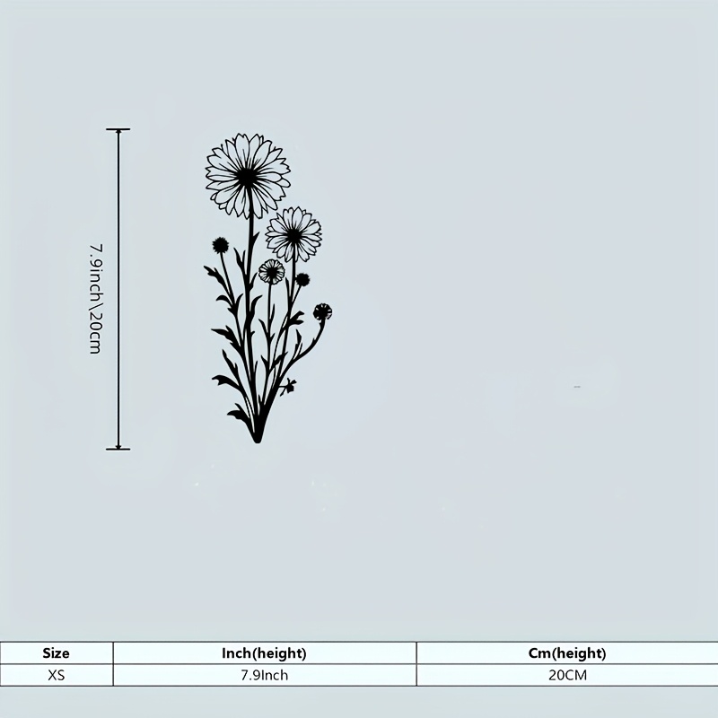 TEMU 1pc Of Dandelion-themed Metal Wall Decoration, A Dandelion Sculpture Mural, Great For Outdoor Walls, Suitable For Mother's Day Decoration, An