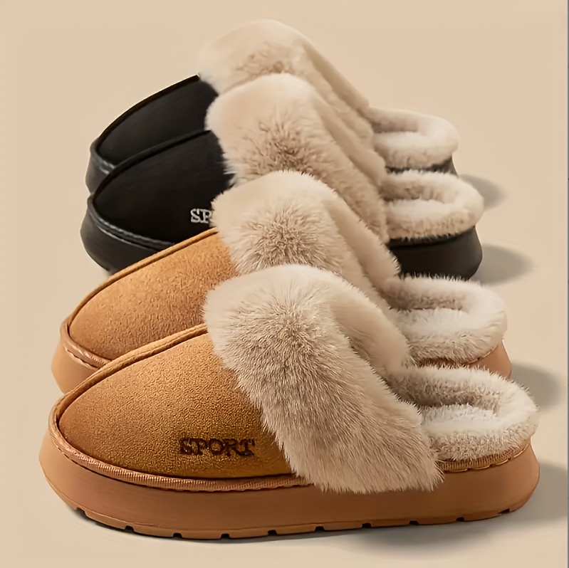 Unisex Winter Casual House Slippers, 4 Colors Available, Neutral Design for Vacation and Leisure Wear, Essential Autumn/Winter Footwear with Anti-Slip & Easy-to-Wear Features, Cozy Fit Socks Style Elegant Indoor Outdoor Couple Shoes