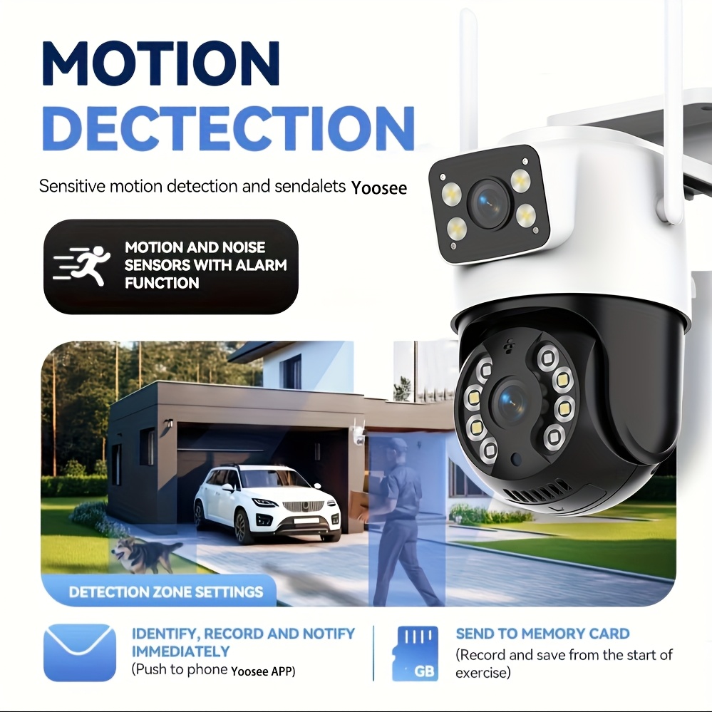 dual lens indoor outdoor security camera design color night office security monitoring baby elderly pet care camera details 6