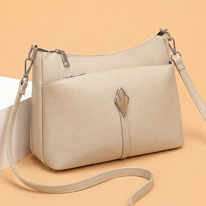 TEMU Elegant Women's Crossbody Bag, Shoulder Handbag, Multi-zip , Lightweight And Purse For Daily Use, Travel, Office And Shopping, Stylish
