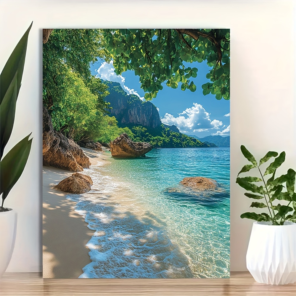 Image of 2d Flat, 1pc 2d Flat Of Framed Wall Art Print Depicting The Of Thailand Featuring Rocks- Picture, 2d Flat