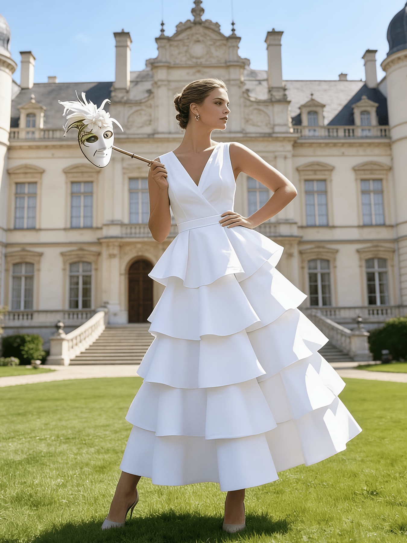 white party dress sold on Temu United States
