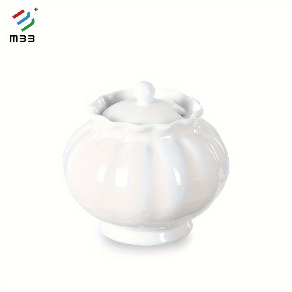 Image of Ceramic Food Storage Containers, Lidded Ceramic Kitchen Jars, 9-ounce Coffee Canisters For Kitchen Countertops, Jars For Tea, Sugar, Salt, And Other Candies, In White