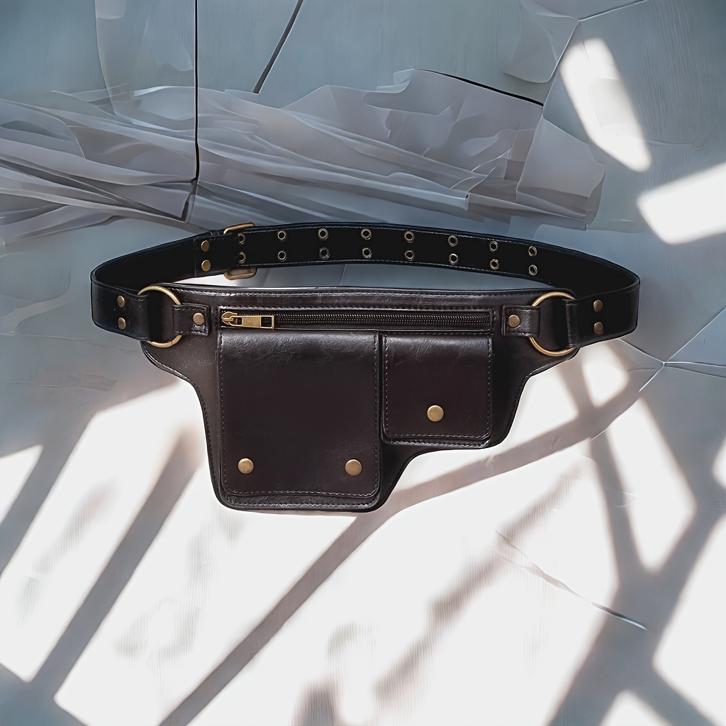 Solid Practical Handmade Waist Pack With Multiple Buckles, Adjustable Chest Bag And Waist Bag Dual Use