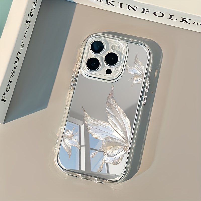 TEMU Phone Case: Pattern Mirror Phone Case, Used As A Minimalist Outdoor Makeup Mirror. Suitable For Iphone 17/16/11/13/ Plus/15 Pro/15 Pro Max/12/14