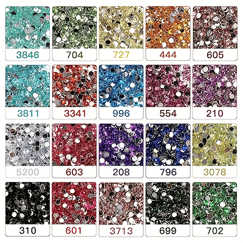 20,000pcs 20-color 5d Round Glitter Rhinestones, 1000pcs Per Bag, For Replacing Drill Bits In Diy Crafts