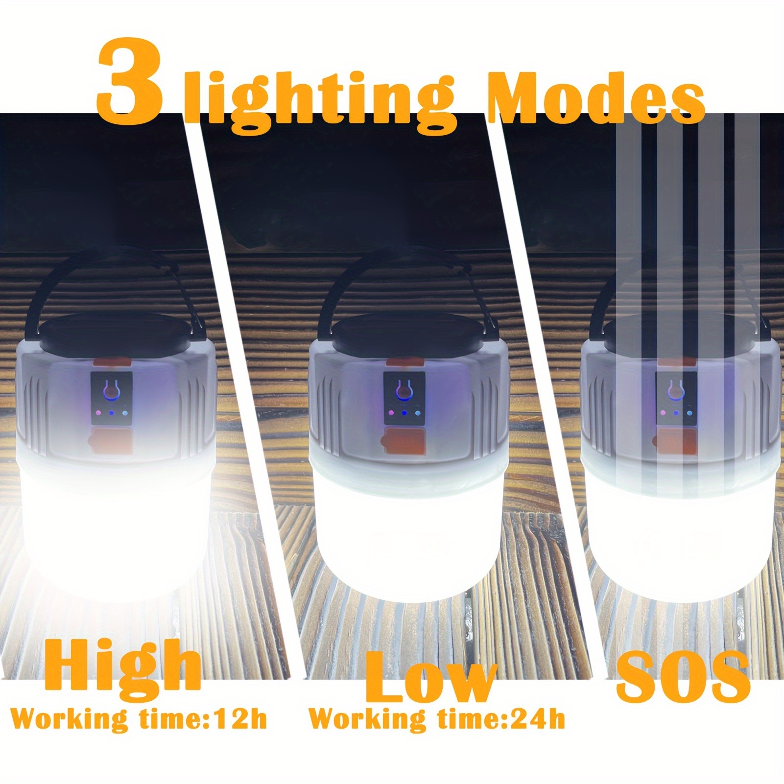 led camping lantern rechargeable portable solar panel charging tent lights with power bank function 3 lighting   flashlight details 2