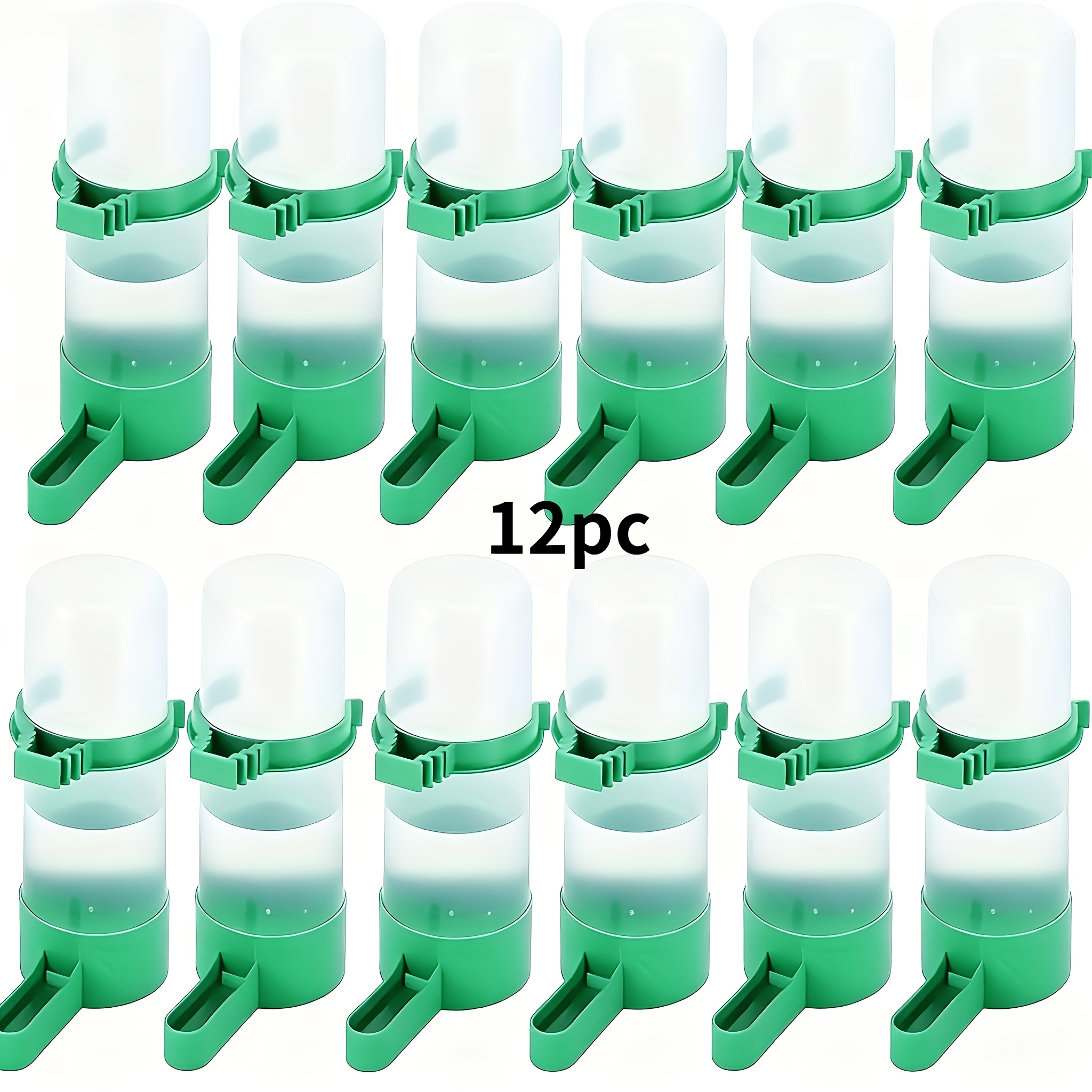 item picture 12pcs durable plastic bird feeder and water feeder set suitable for   parrots budgerigars and cockatiels