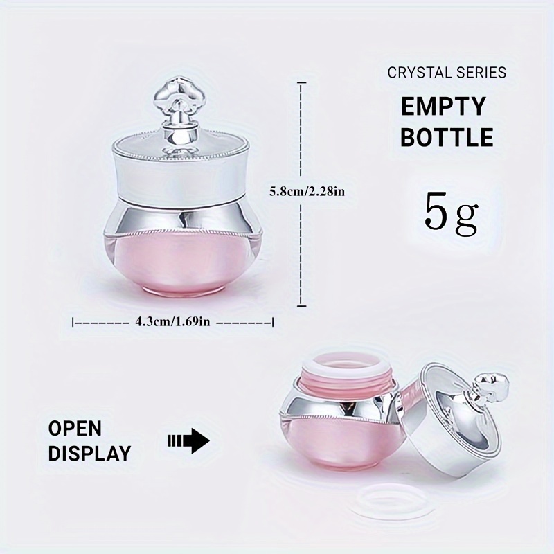 E-shop Krönungsflasche, 5G/0.17Oz Creme-Dispenser Flasche 15G Leere Flasche, Kosmetikflasche, Tragbarer Reise-Kosmetik-Dispenser 5G Leere Flasche,