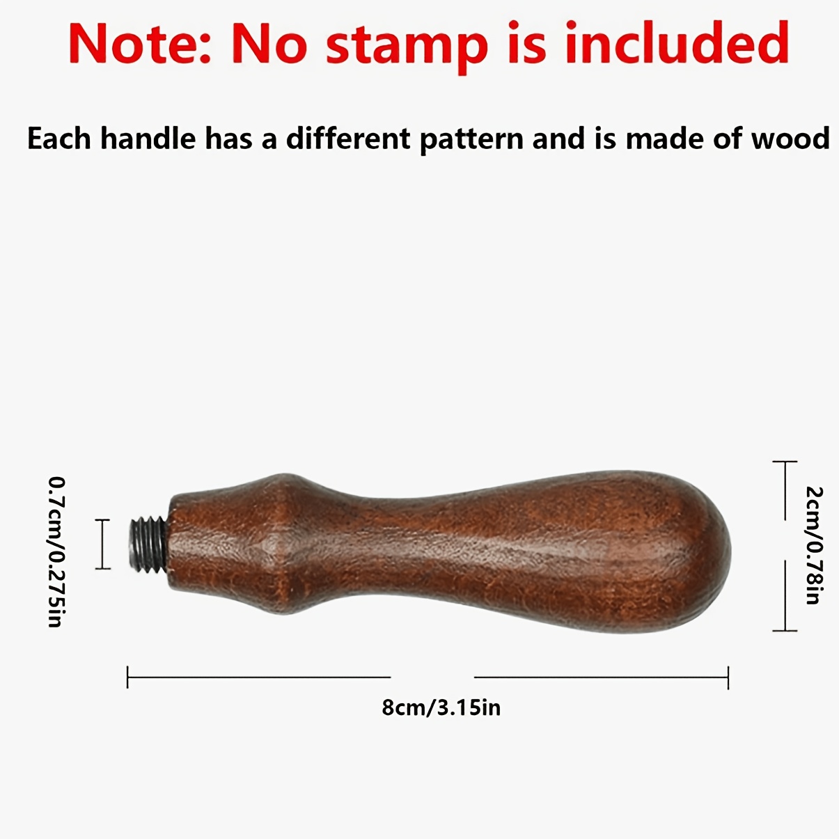 Image of 2-pack Sealing Wax Stamp, Wooden Handle, Wood, Vintage European-style Sealing Wax Stamp Handle, Back-to-, Back-to-school Supplies
