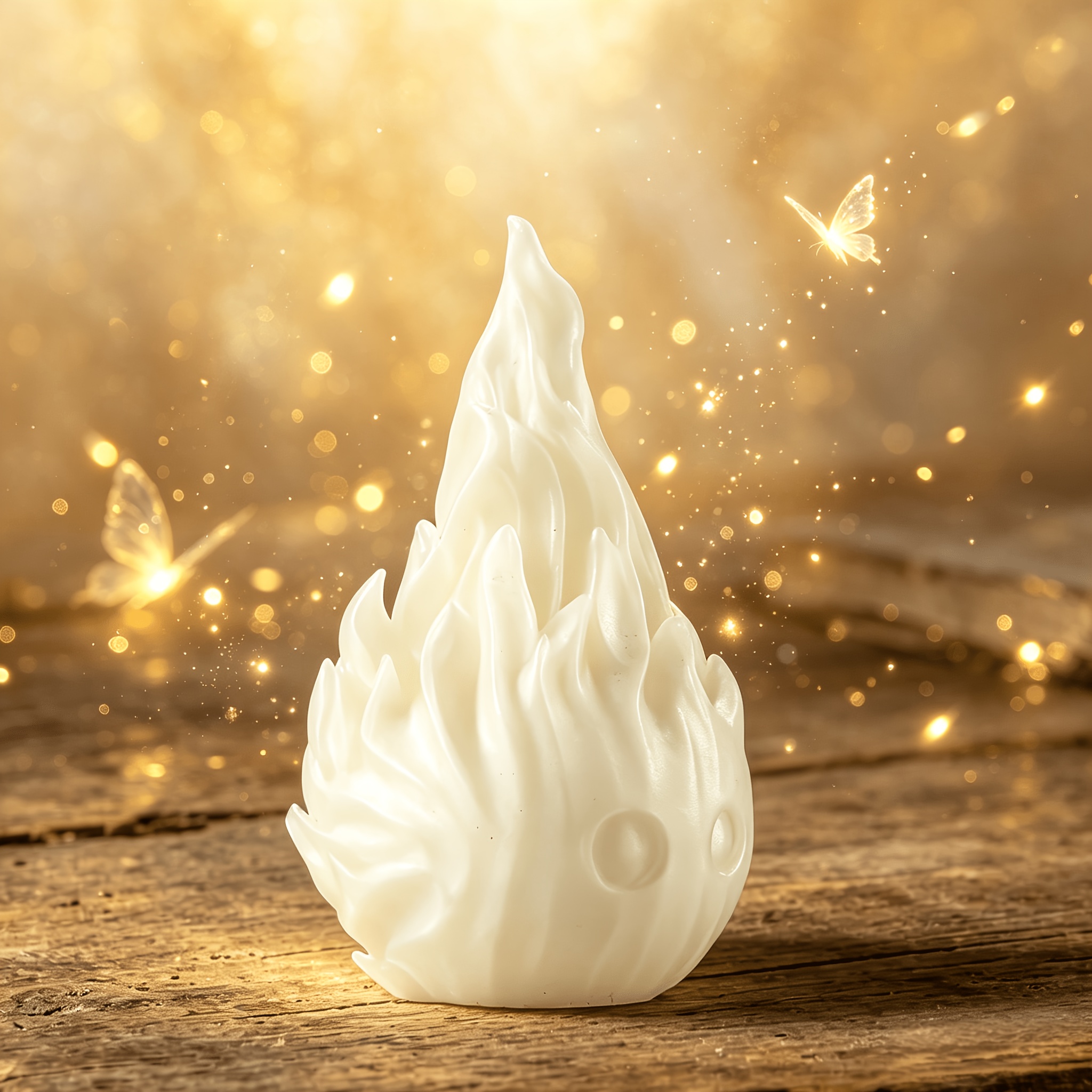 TEMU 1pc-mini Luminous Flame Ball Ornaments, 3d Printing Fluorescent Consumables, Gothic Style Bookshelf Ornaments, Suitable For Bedroom, Game Room,