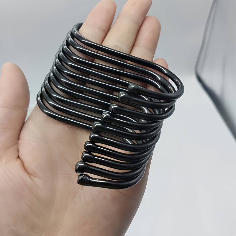 TEMU 10 stuks roestvrijstalen S-vormige haken, heavy-duty hanghaken, stevige haken, multifunctionele badkamerhaken, opbergorganizer voor thuis,