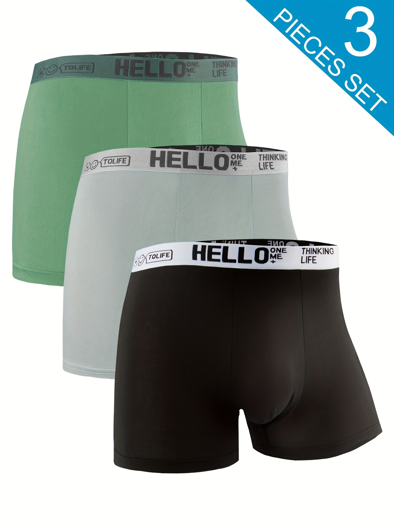 Hello Mesh Herren Boxershorts 4er Pack - Atmungsaktive Ice Silk Unterwäsche Low Rise