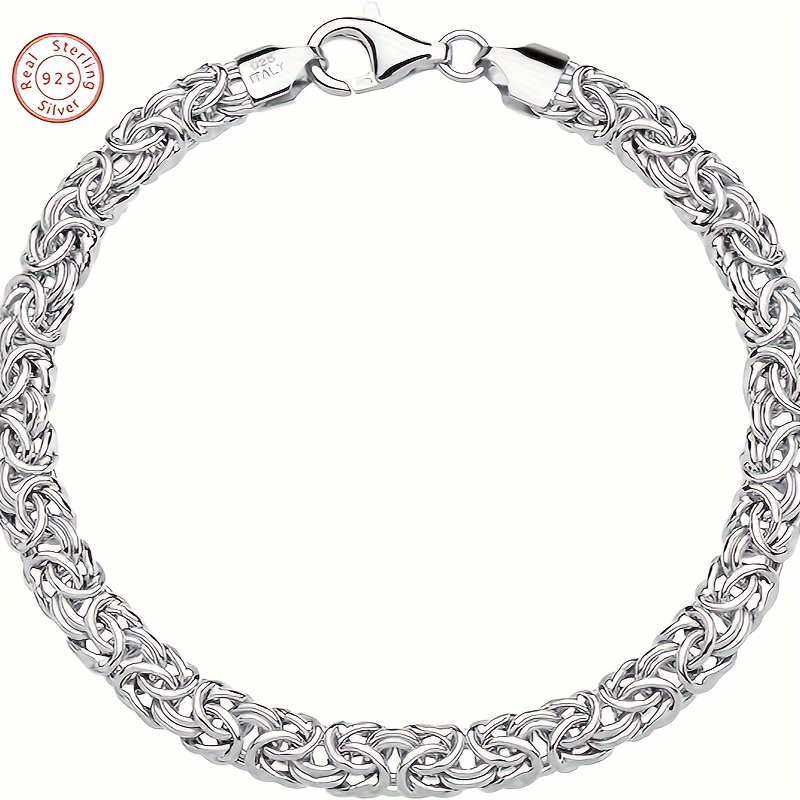 

Unique Wrapped Design Bracelet 925 Sterling Silver Hypoallergenic Jewelry Elegant Punk Style Personality Hand Chain