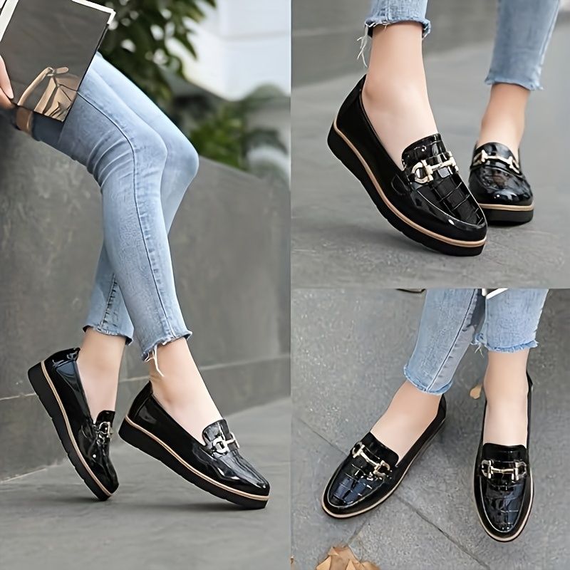 Cute black work shoes on sale