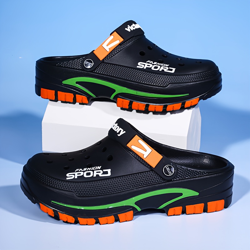 Image of Summer Women Hole-studded Shoes Versatile Soft Sole Anti-slip Breathable Home Shower Outdoor Beach Toe-post Couple Slippers
