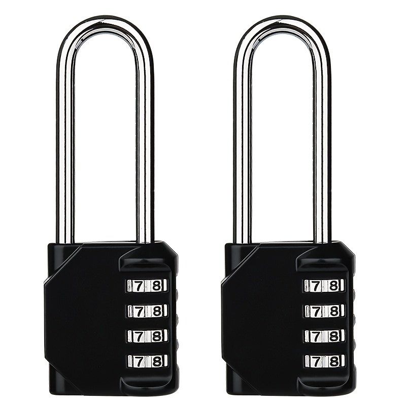 2pcs Lock Set, Combination Lock, Number Code, 4-digit Number, Padlock, Gym, Door Lock, Door