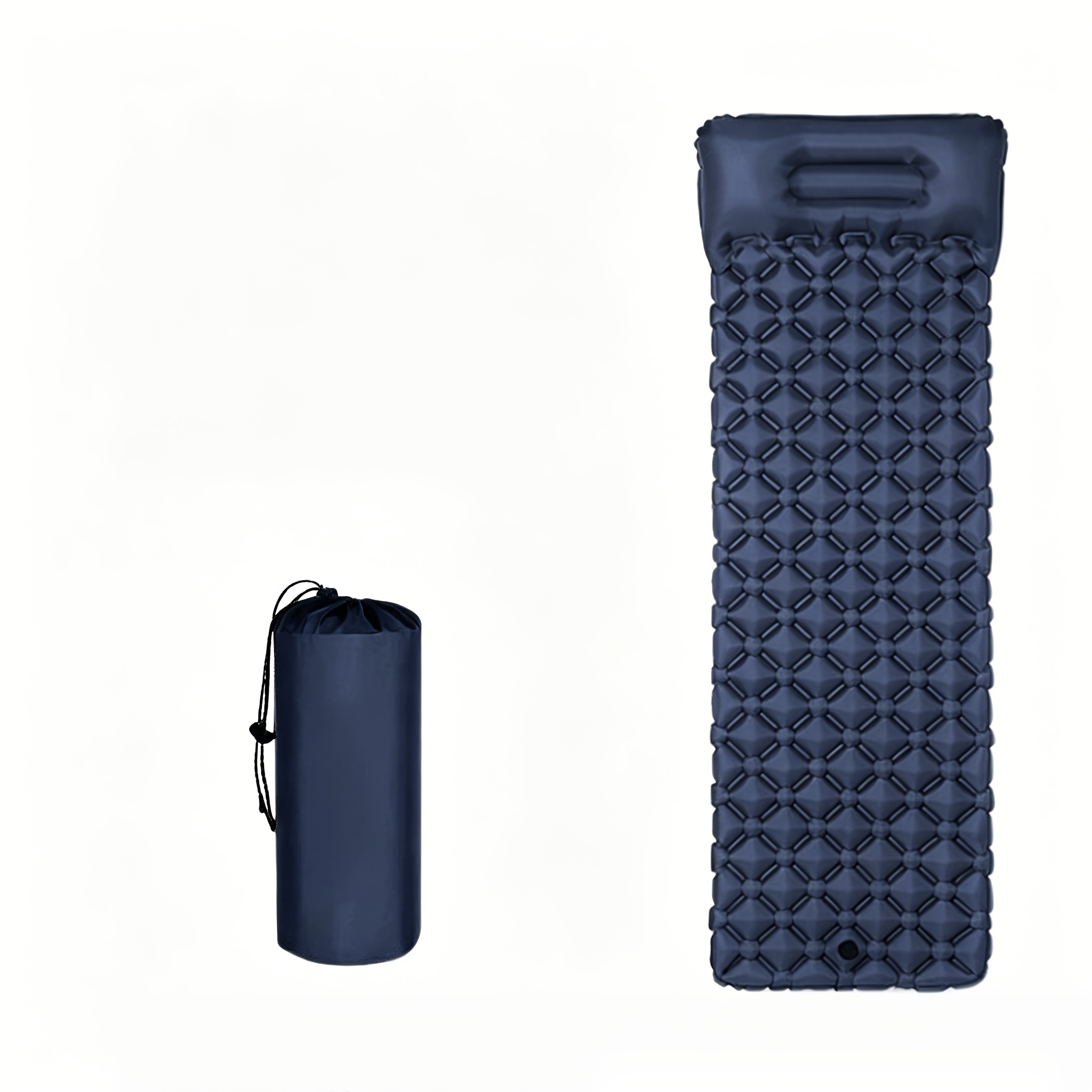 TEMU Inflatable Air Mattress For Outdoor Camping, Tent Sleeping Pad With Built-in Foot Pump For Quick Inflation, Includes Pillow, Suitable For Use In