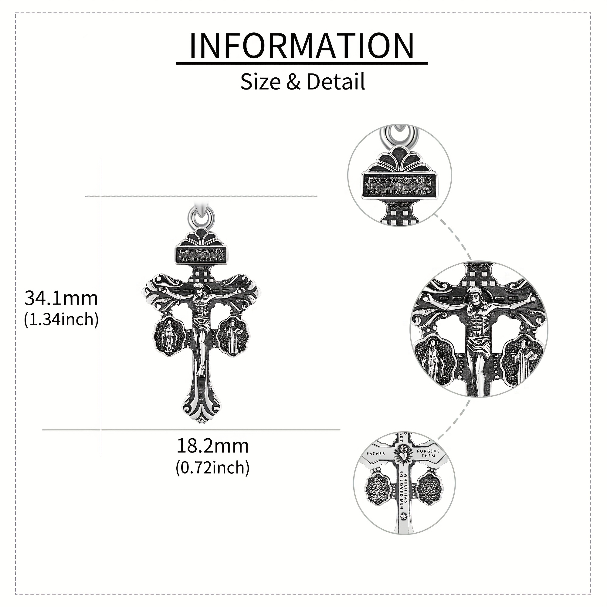 Forgiveness Cross Necklace in 925 Sterling Silver