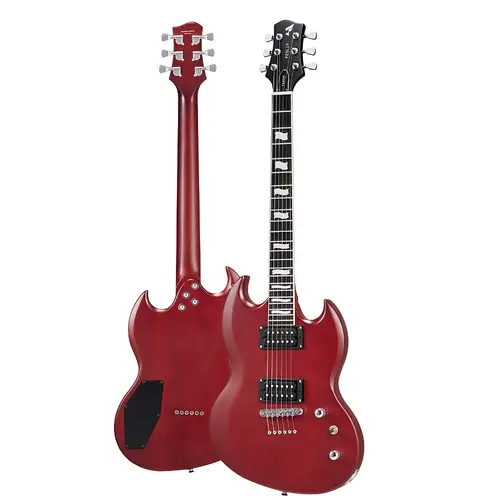 39 electric guitar full size electric guitar classic pickup tone adult beginner guitar body bone nut electric guitar set with guitar bag cables red