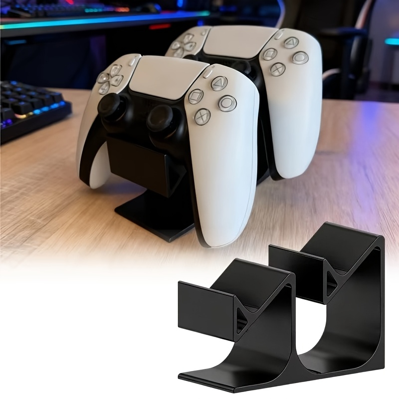 TEMU Suitable For Ps5, Gamepad Holder 2-in-1 Gamepad Storage, Durable Plastic, Space Game Controller Storage Rack, Controller And Headphone Storage