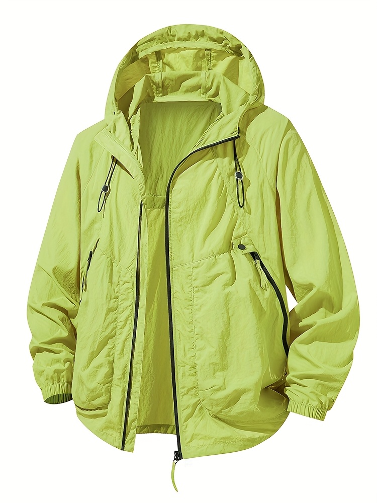 Men'S Lightweight Summer Outdoor Jacket with Large Zippered Pockets - Breathable, Quick-Drying, And Casual Style, Perfect for Hiking, Rock Climbing, And Fishing. Spring And Summer Coat | Hooded Design | Zippered Jacket