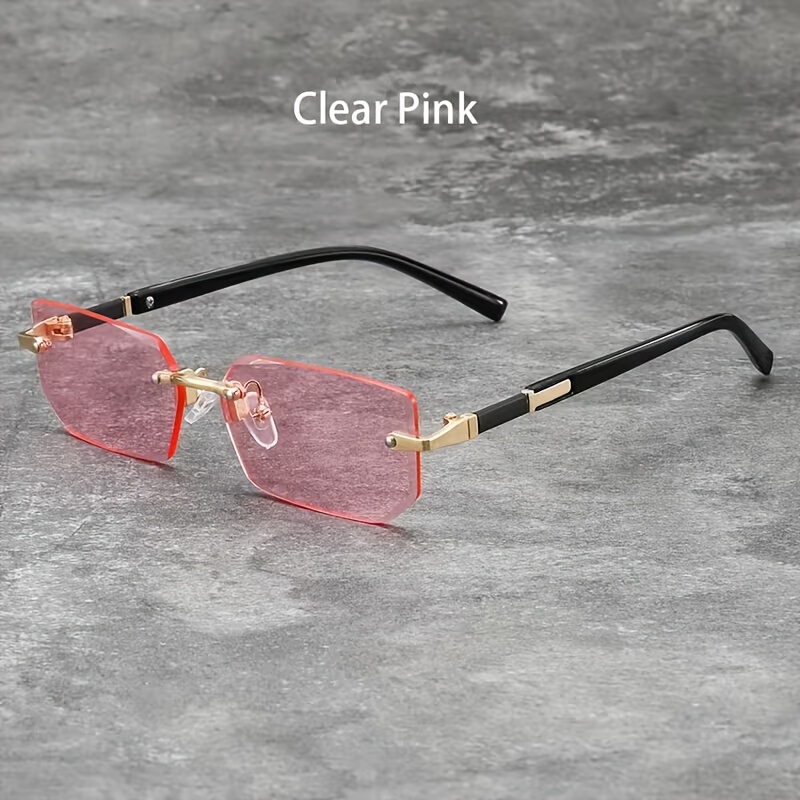 Image of 1pc Frameless Trendy Sunglasses, Unisex, Suitable For Vacation Travel, Street Photography Styling To Look , Holiday Parties, Music Festivals, Concert Attire