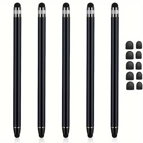 5er-pack dual-tip-universal-stifte für touchscreens, hochsensitives silikon-tipp-stift für smartphones und tablets, kompatibel mit ipad 4, nicht-elektronisch, kein batterie-ersatz erforderlich