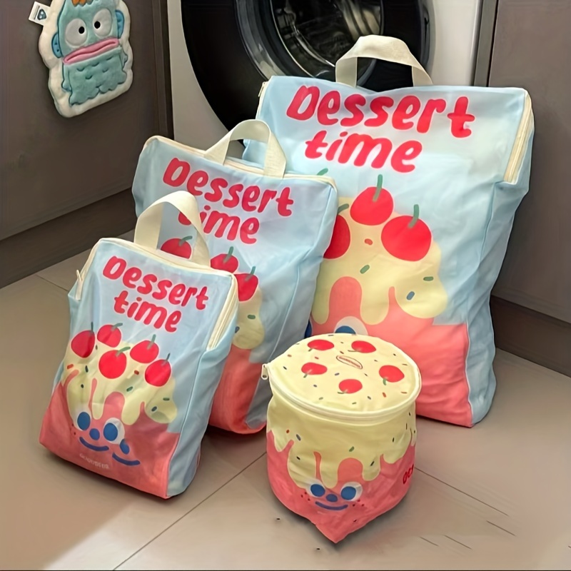 

Dessert Print Laundry Bag Special Washing Machine Filter Bag Clothes Underwear Protection Fine Mesh