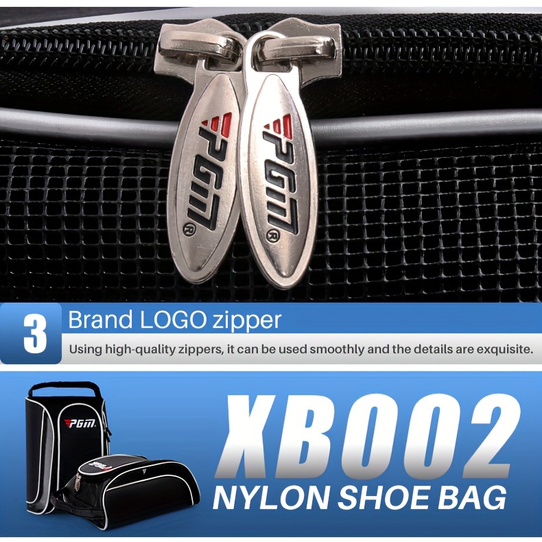 1pc portable golf shoes bag with zipper breathable water resistant shoe case details 7