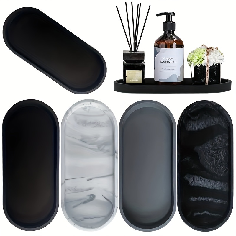 

1pc Multi-functional & Elegant Silicone Vanity Tray, Bathroom Countertop Organizer For Toiletries, Perfume, And Jewelry Display
