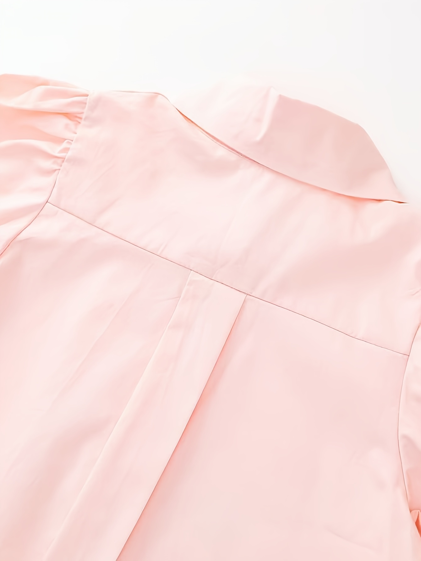 aiLe Rabbit Girls' Elegant Summer Dress - Pink with Bunny Embroidery, Ruffle Hem, Short Sleeve, Button-Up Collar, Non-Stretch Fabric, Perfect for Casual Wear, Cute Summer Dresses