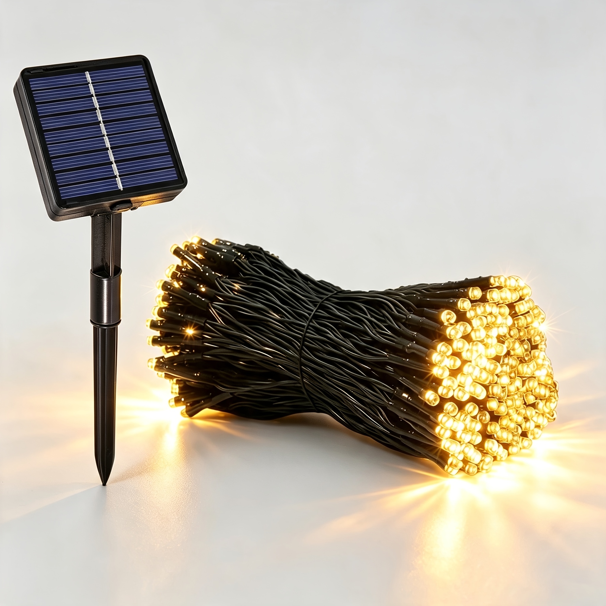 TEMU 1 guirlande lumineuse solaire à LED, 20-300 LED, décoratives d'extérieur pour jardin, guirlandes lumineuses décoratives de Noël, pour sapin de