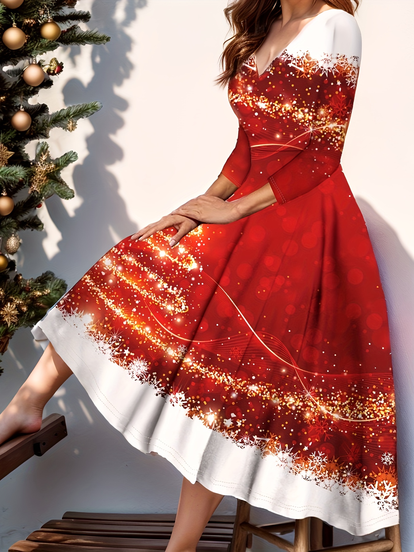 plus size plus size new autumn winter plus size dress three - Temu Oman
