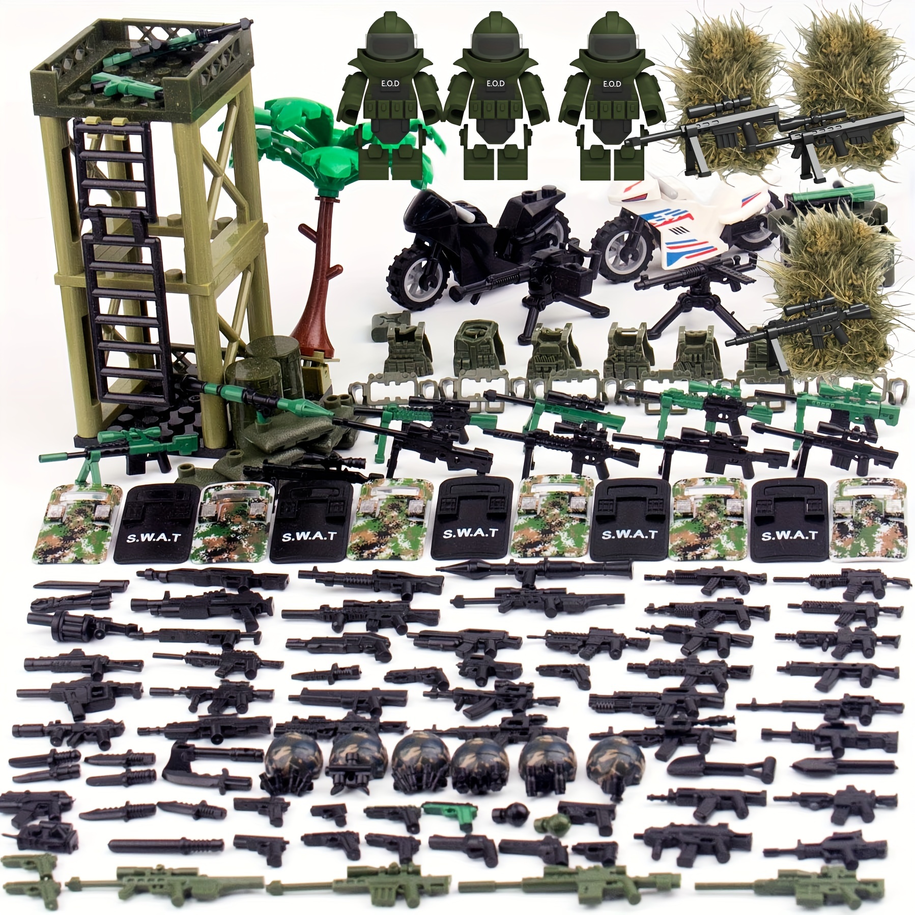 324pcs military tank main series weapon ww2 building blocks, t85