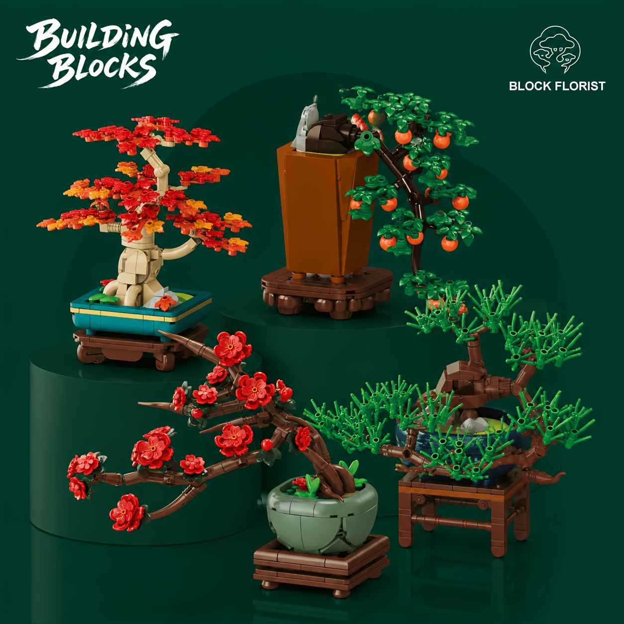 New Potted Ornament Building Blocks, Floral Designs