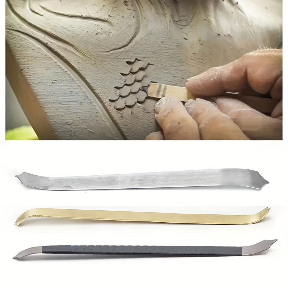 

1pc Handcraft Pottery Diy Sculpture Modeling Blade Dragon Scale Texture Ceramic Tool Fish Scale Maker