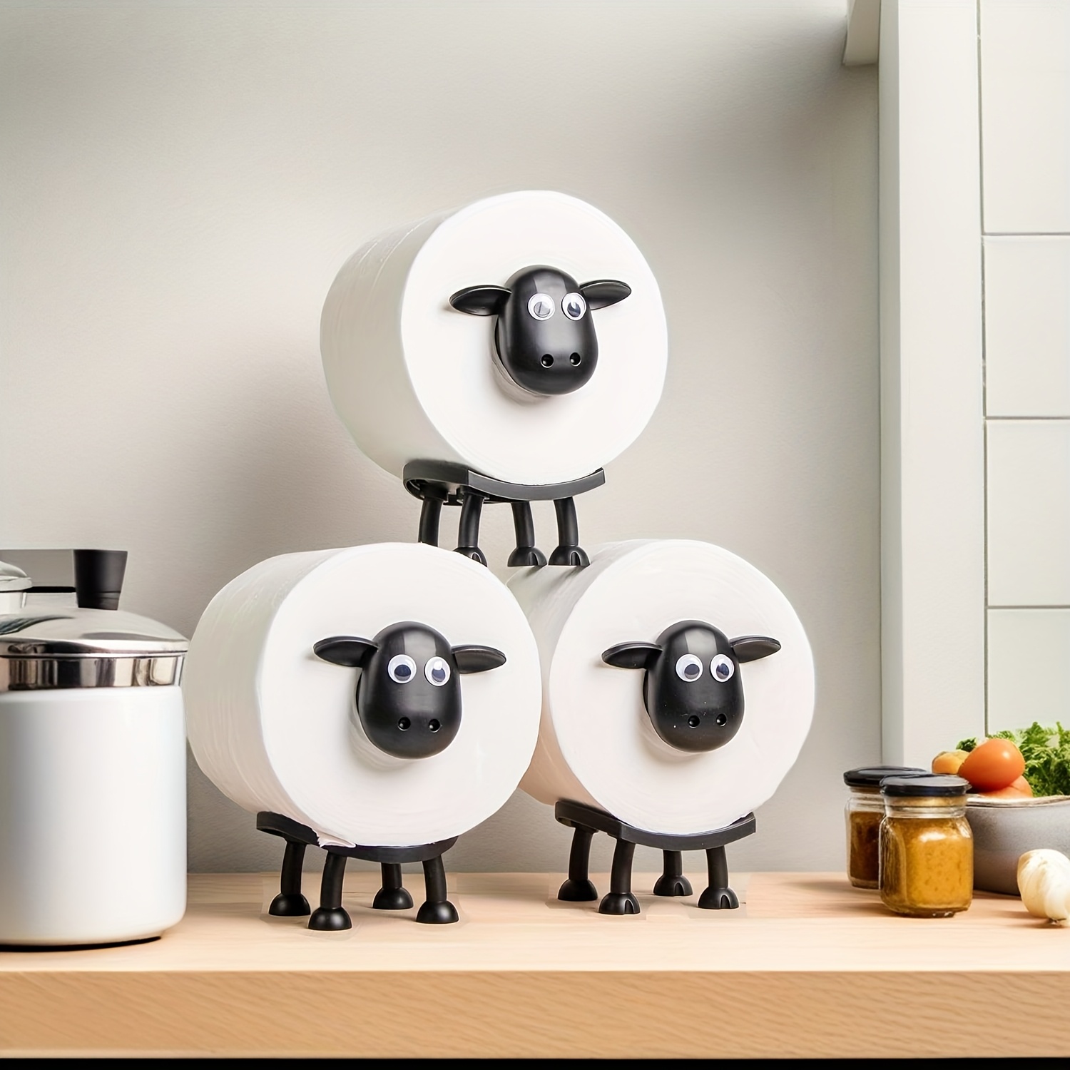 

Whimsical Sheep Tissue Box Holder - Fun And Tissue Dispenser For Home Or Office Decor