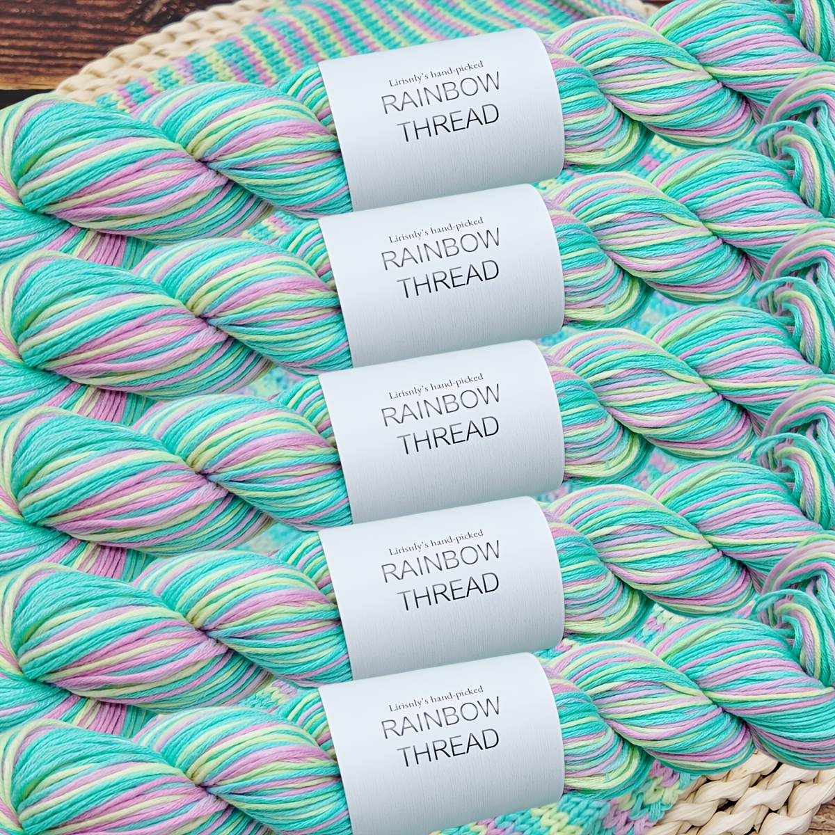Image of 5pcs, Hand- 100% Cotton -dyed Yarn, Soft And Breathable, Used For Crochet, Knitting Sweaters, Hats, Scarves, Coats, Gloves, Blankets And Handicrafts, Home Supplies, Etc, 1.76oz/pc