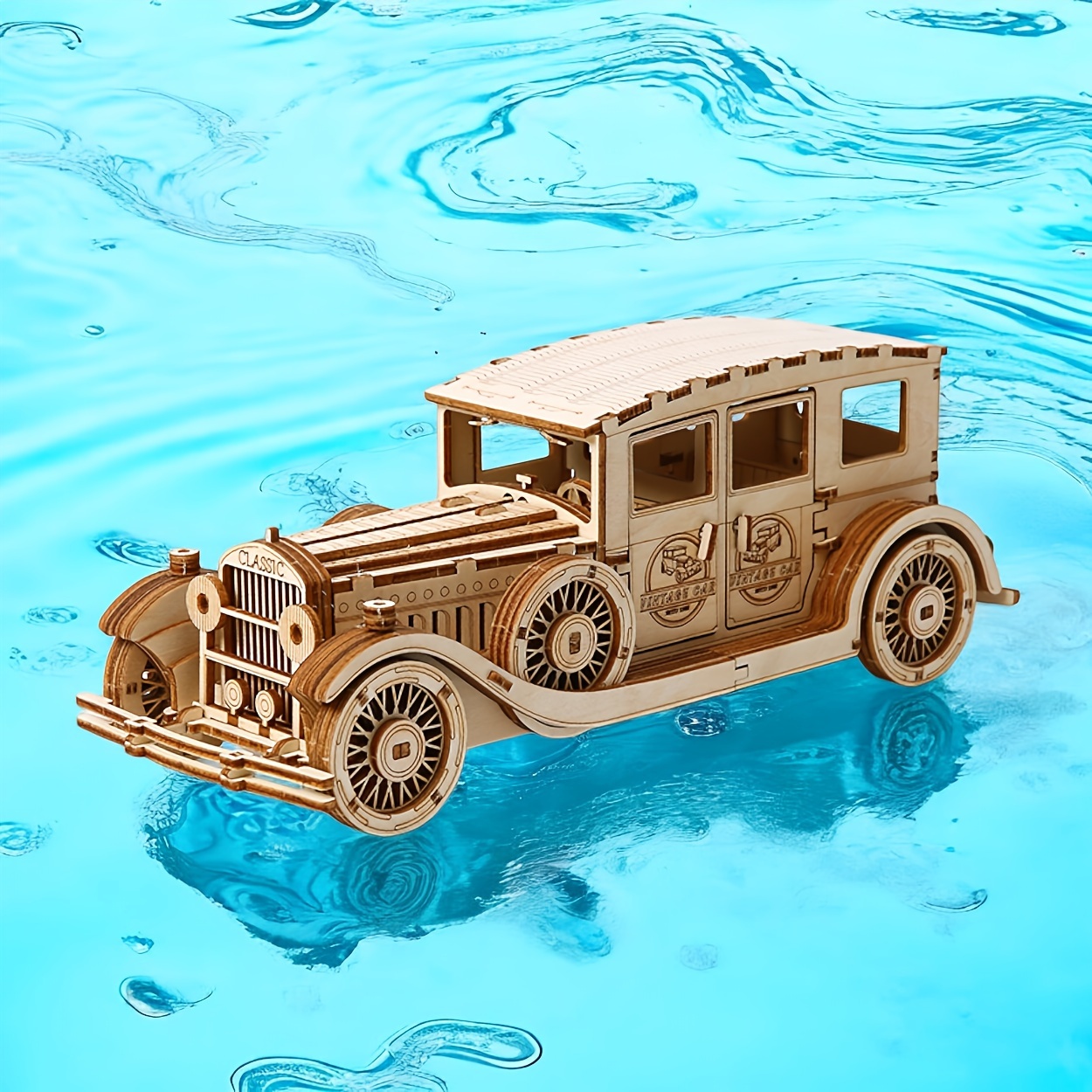 

3d Wooden Classic Car Puzzle, Exquisite Diy Model , Craft Enthusiasts And Holiday Gifts, Artistic , Collectible Model, Plywood Construction