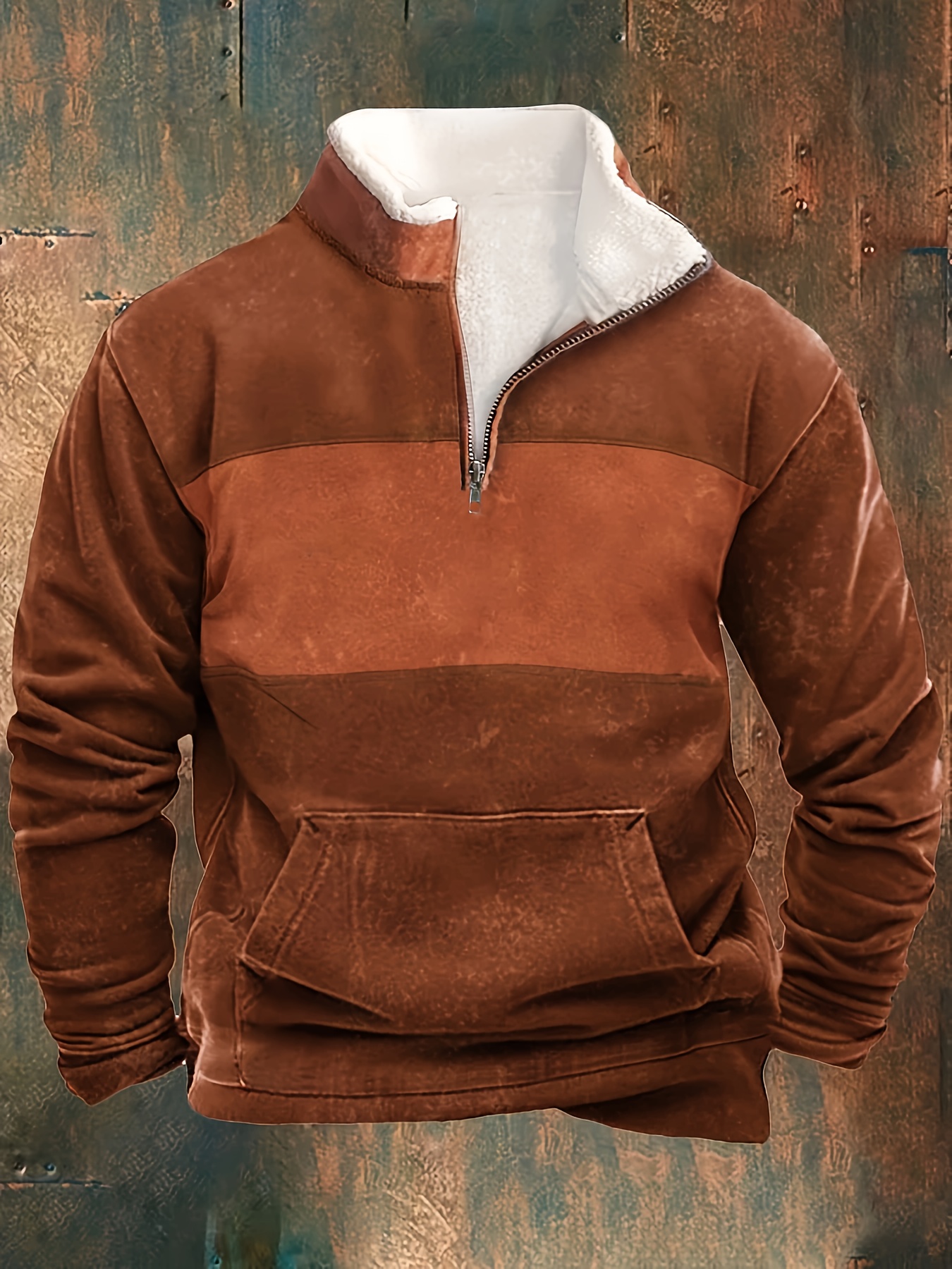 Hoodies for Men Graphic Pullover, Winter Jackets for Men, Cowboy Aztec  Men's Lapel Sweatshirt Casual 1/4 Zipper Collar Sherpa Fleece Lined Men  Winter