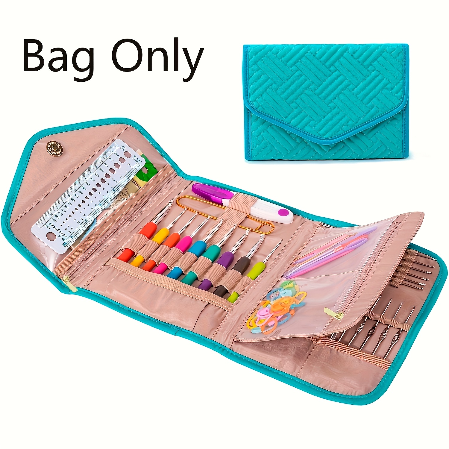 TEMU Rangement pour crochets, support de tricot pliable pour ranger les fournitures de tricot et de crochet - Accessoires de tricot, accessoires de