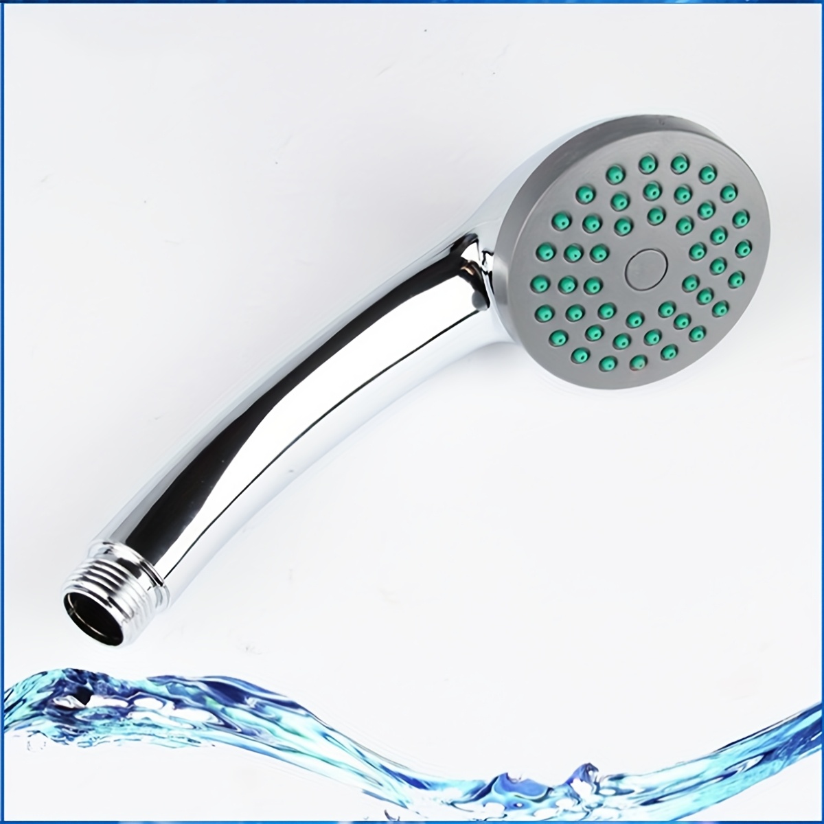 Adjustable Handheld Shower Head | Water-, Round Design, Durable Plastic, Wall Mount, Suitable For Home And Hotel Bathrooms, Easy And Sturdy Structure, Bathroom Additions For Shower Use Only