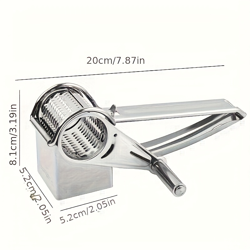   stainless steel cheese grater set manual rotary   effortless   food contact safe kitchen gadget for   use
