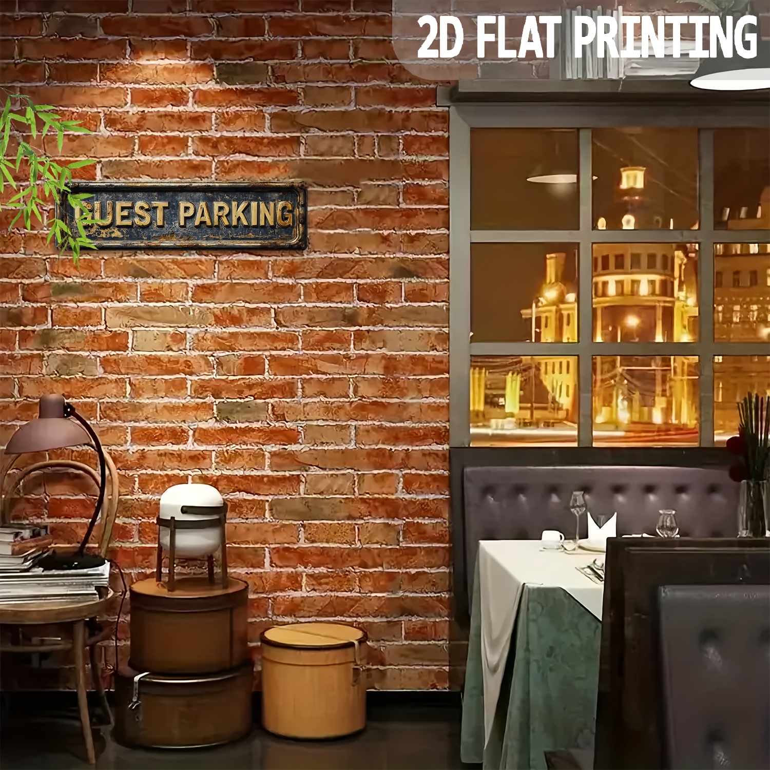 TEMU 2d Flat - Vintage "guest Parking" Aluminum Sign - 15.7x3.9" Wall Decor For Home, Cafe, Bar, Garage, Garden - Rustic 2d Flat Printing,