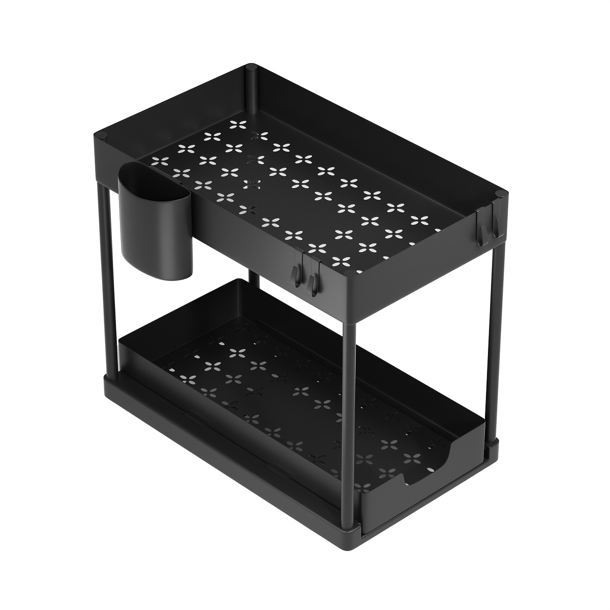 Pull-out Under Sink Organizer Rack, Space-, Easy-clean Kitchen Storage Shelf, Storage Drawer Units